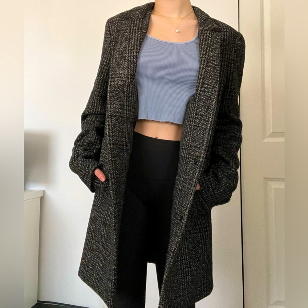 H&M Plaid Winter Coat